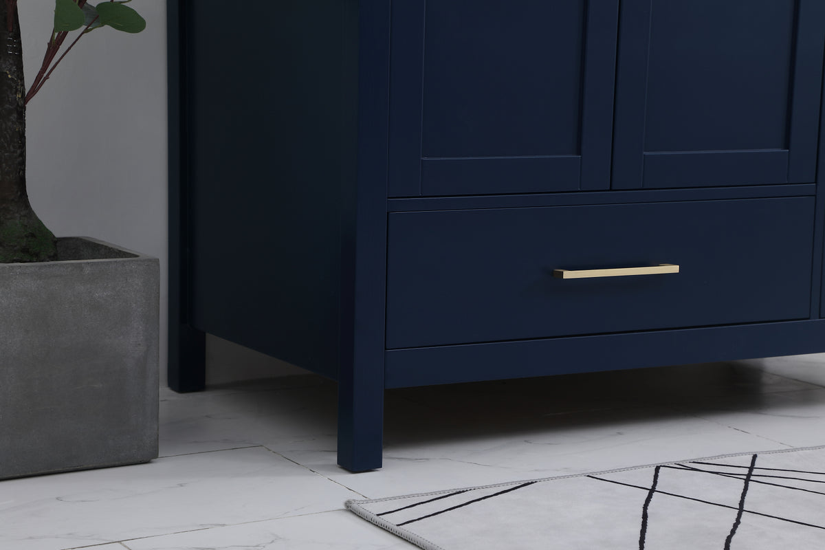 42 inch Single Bathroom Vanity in Blue with Backsplash