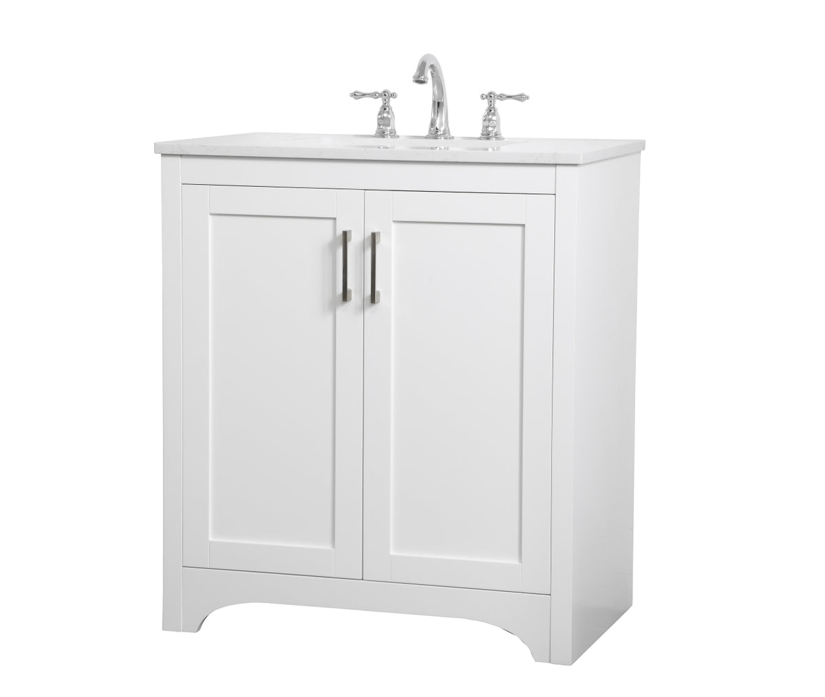 30 inch Single Bathroom Vanity in White