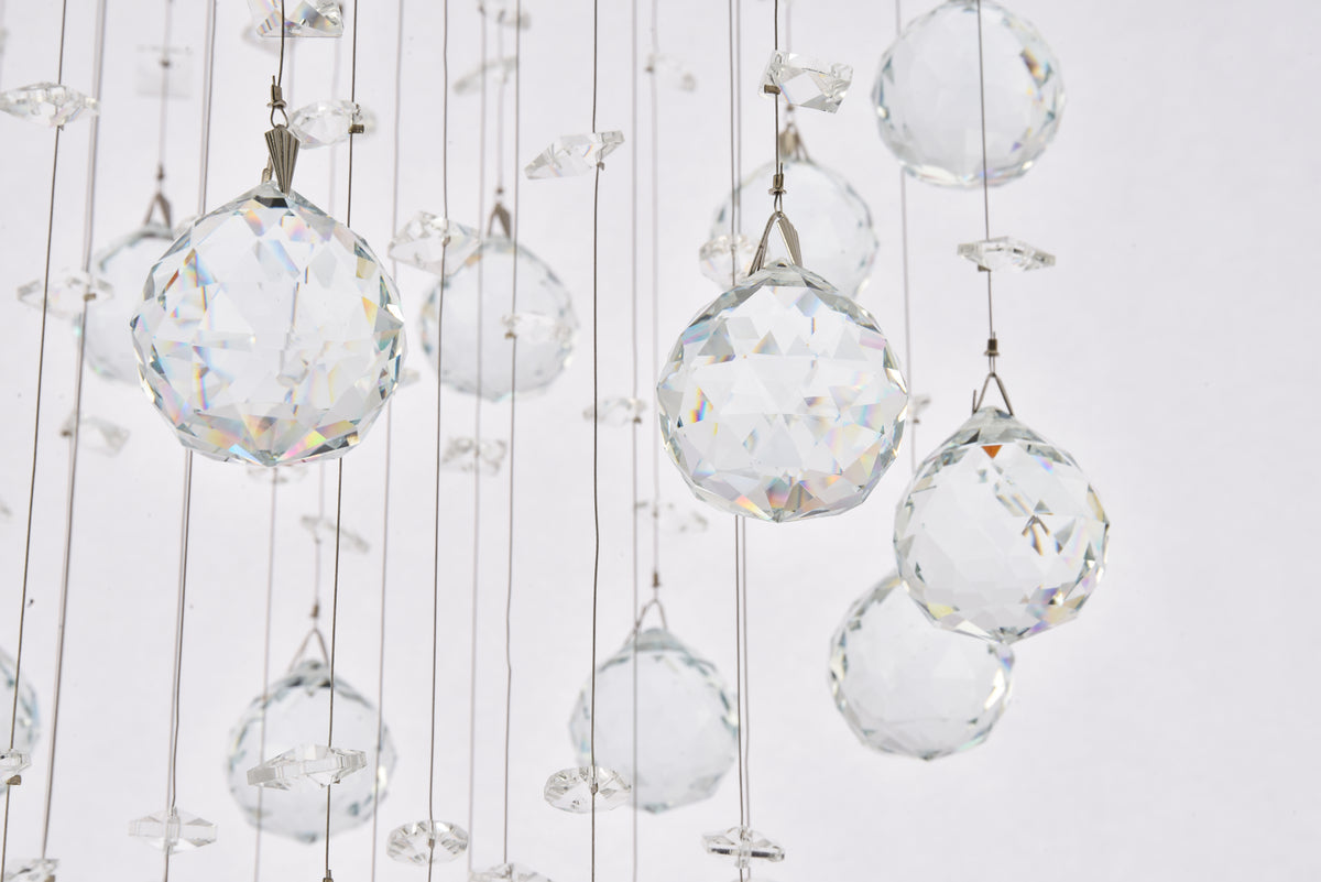 Galaxy 3 light Chrome Flush Mount Clear Royal Cut Crystal