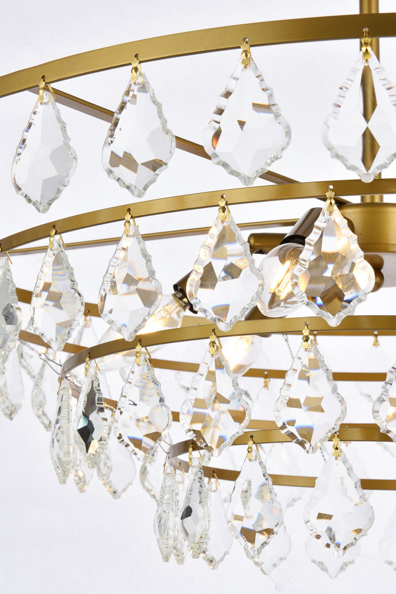 Ella 28 inch pendant in brass