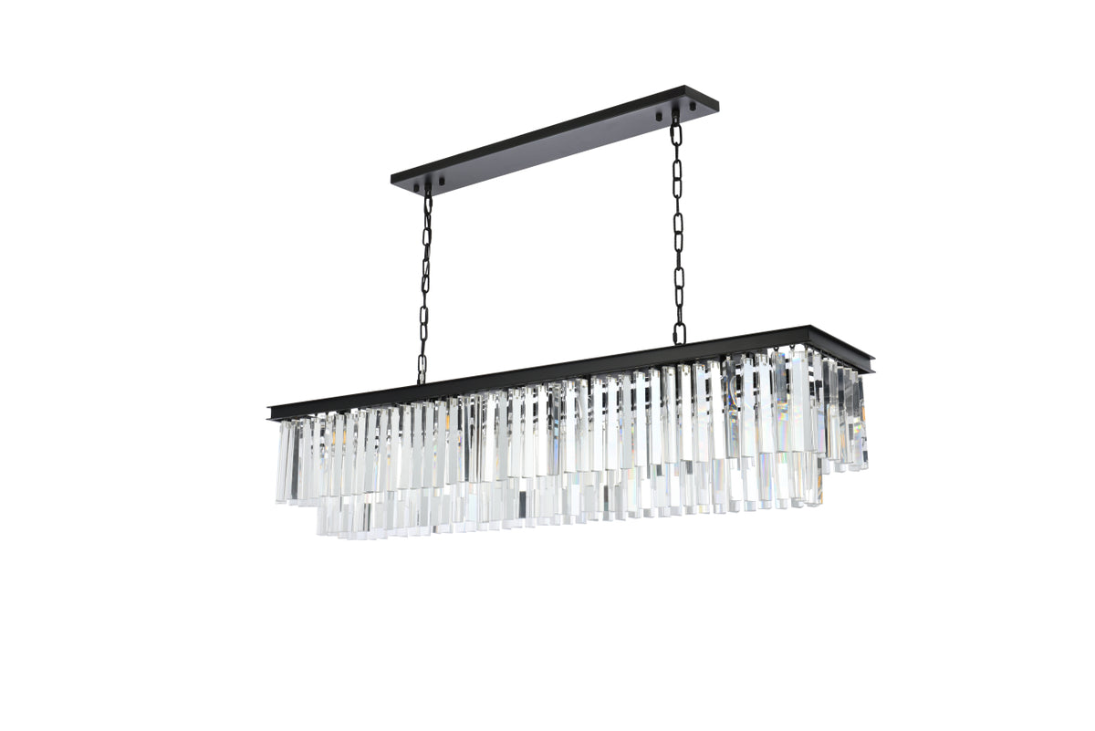 Sydney 12 light Matte Black Chandelier Clear Royal Cut Crystal