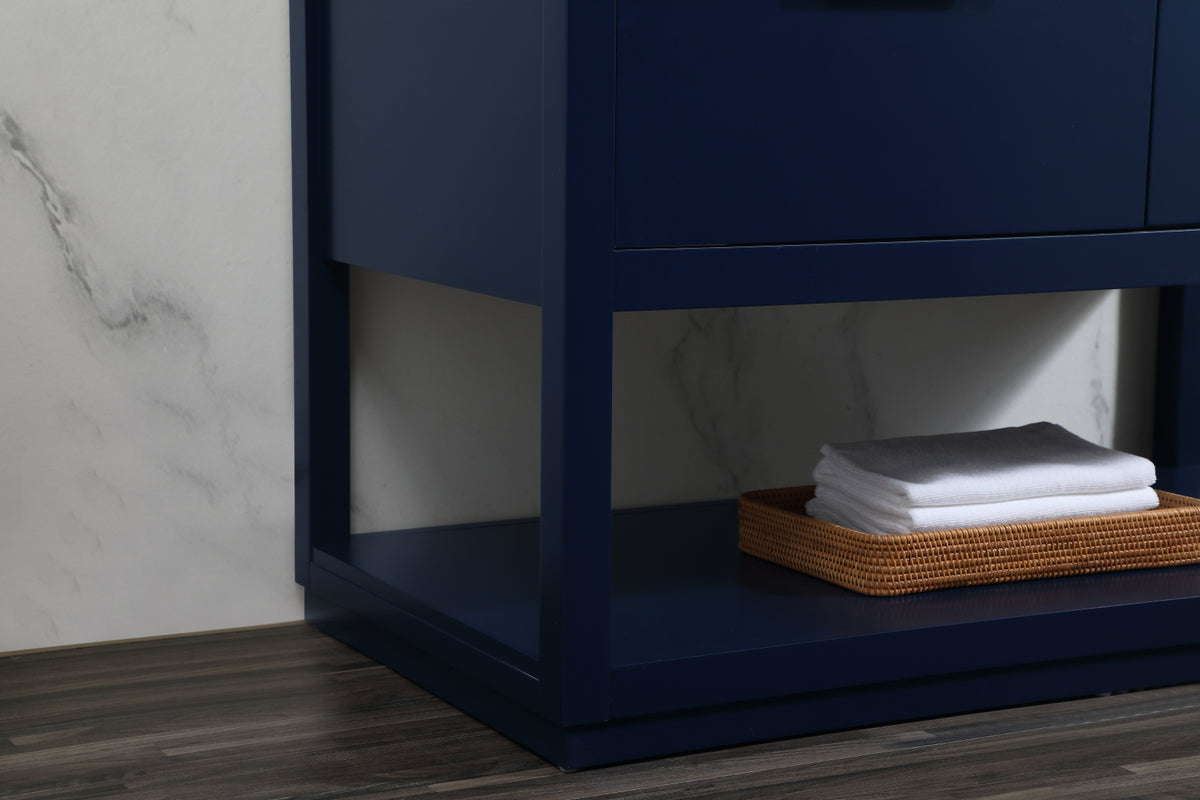 42 inch Single bathroom vanity in blue