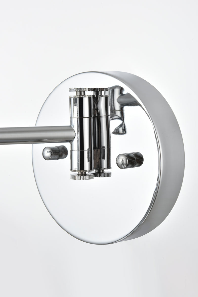 Davian 1 light Chrome and Clear swing arm wall sconce