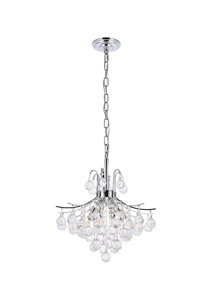 Toureg 6 light Chrome Pendant Clear Royal Cut Crystal