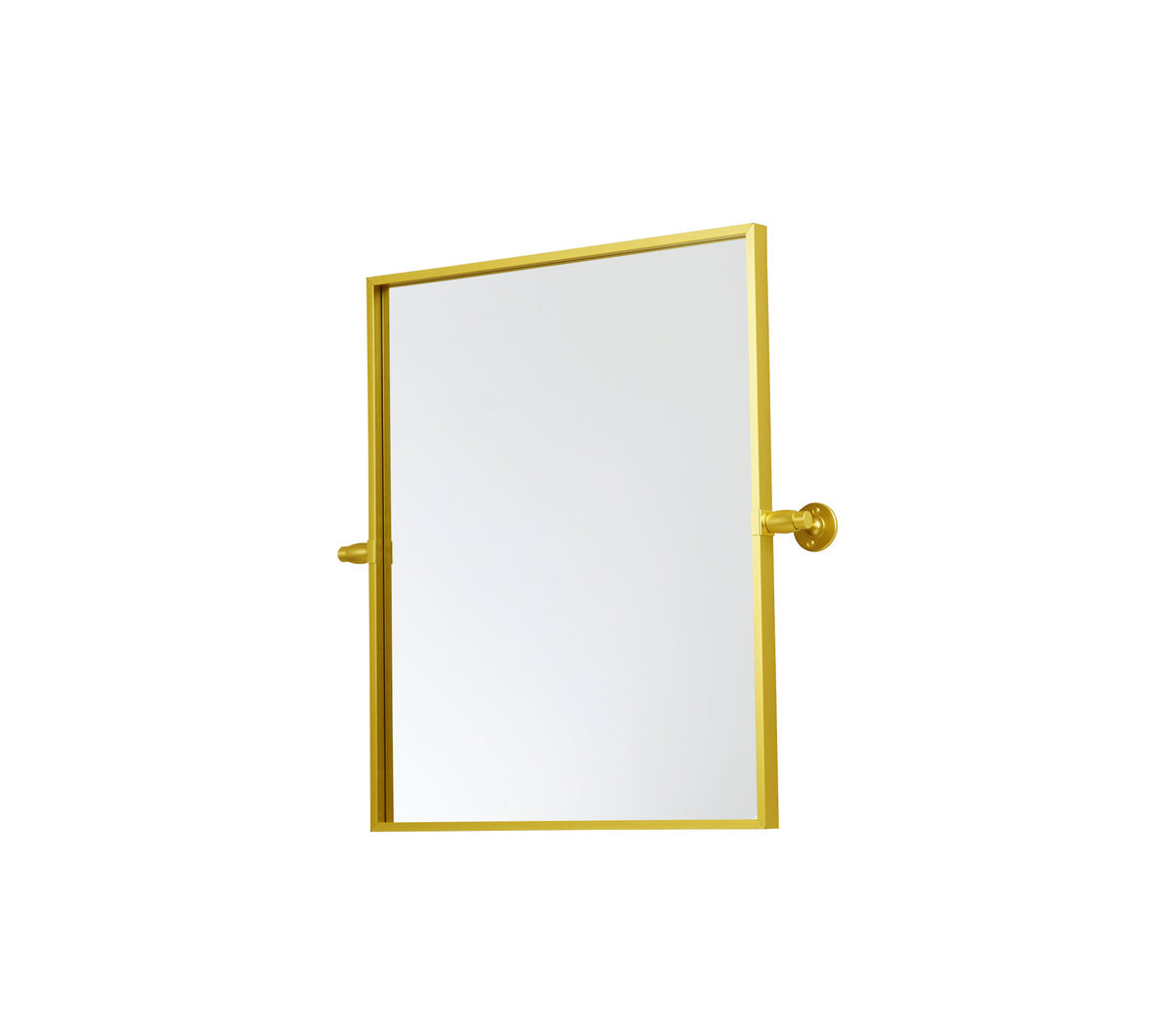 Rectangle pivot mirror 24x20 inch in gold
