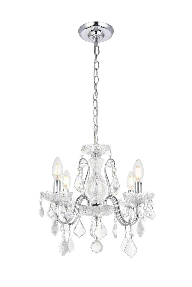 St. Francis 4 light Chrome Pendant Clear Royal Cut Crystal