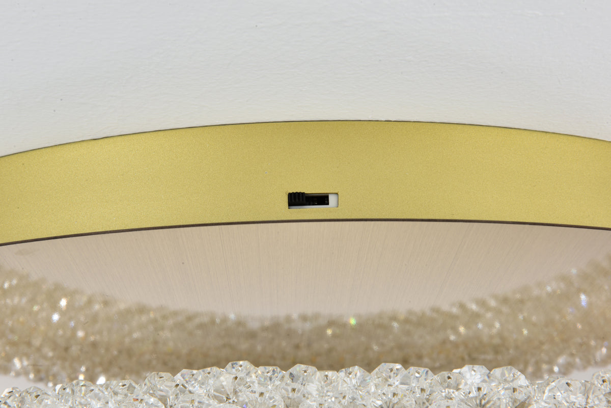 Bowen 22 inch Adjustable LED Flush Mount in Satin Gold