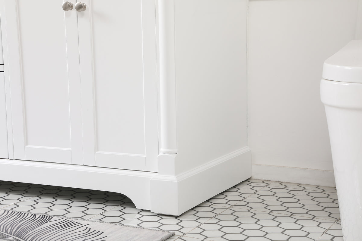 60 inch double bathroom vanity in White
