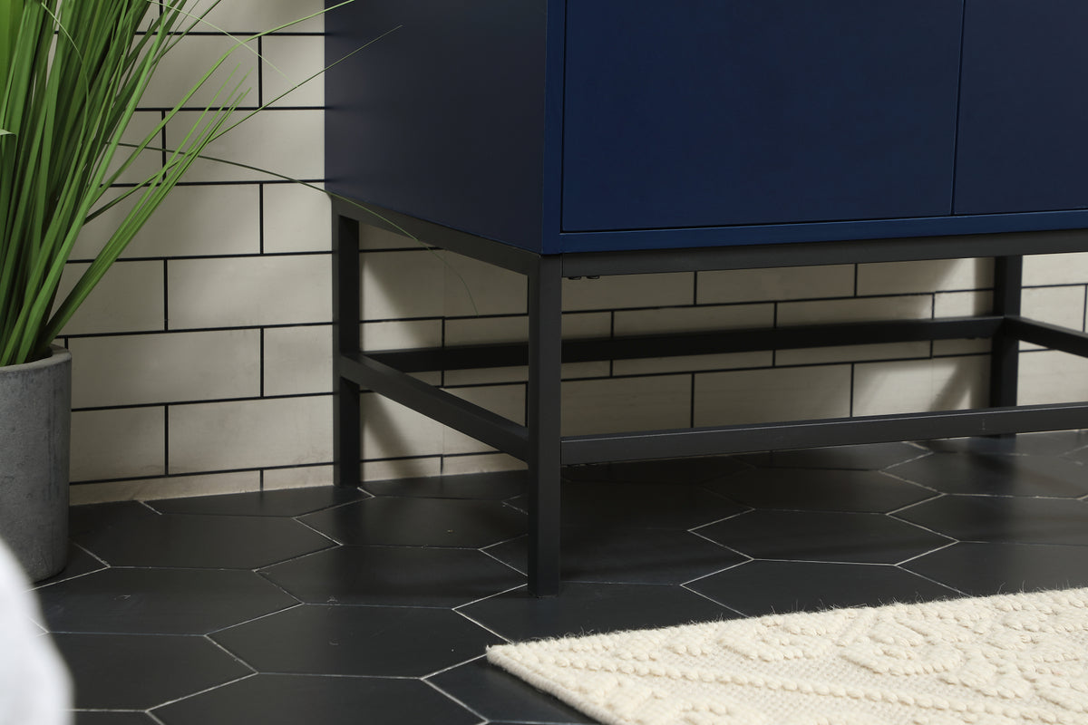 30 inch Single bathroom vanity in blue