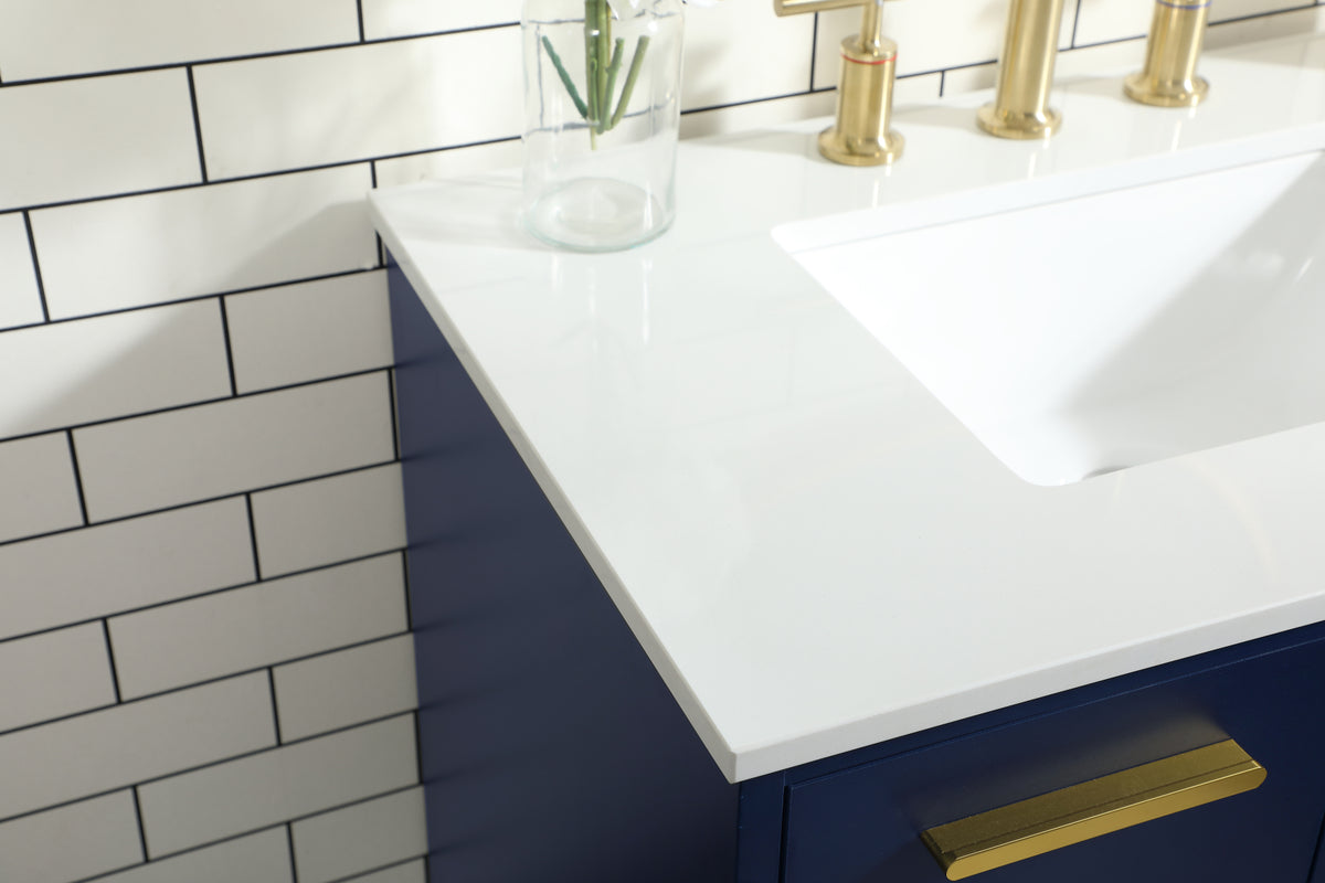 30 inch bathroom vanity in Blue