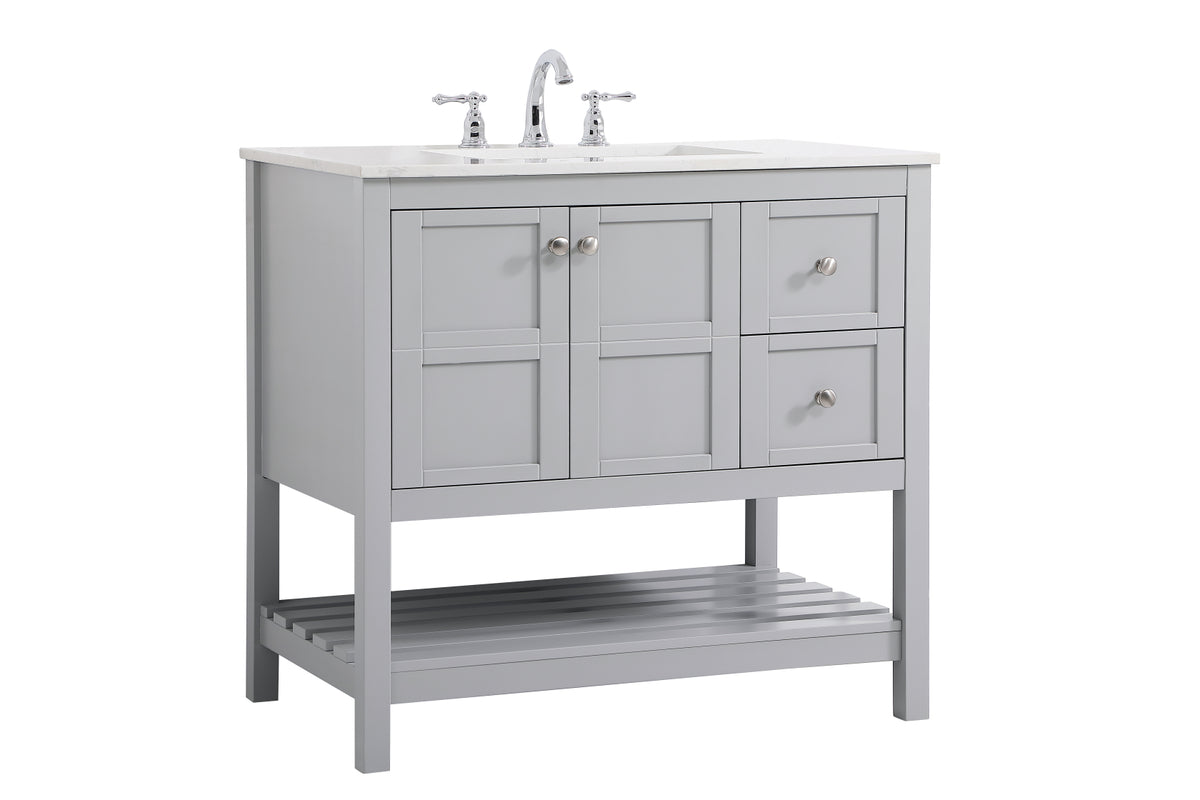 36 inch Single Bathroom Vanity in Gray