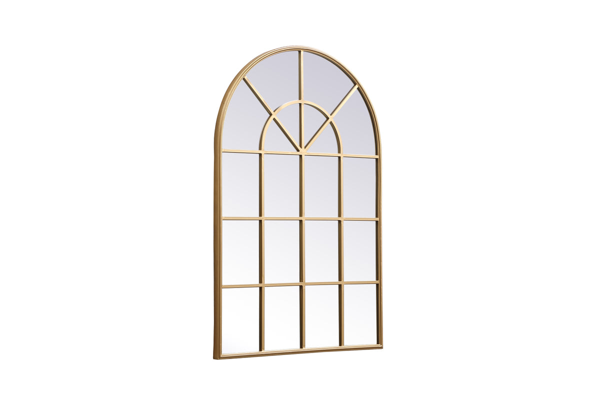 Metal frame rectangle mirror 14x28 inch in Brass