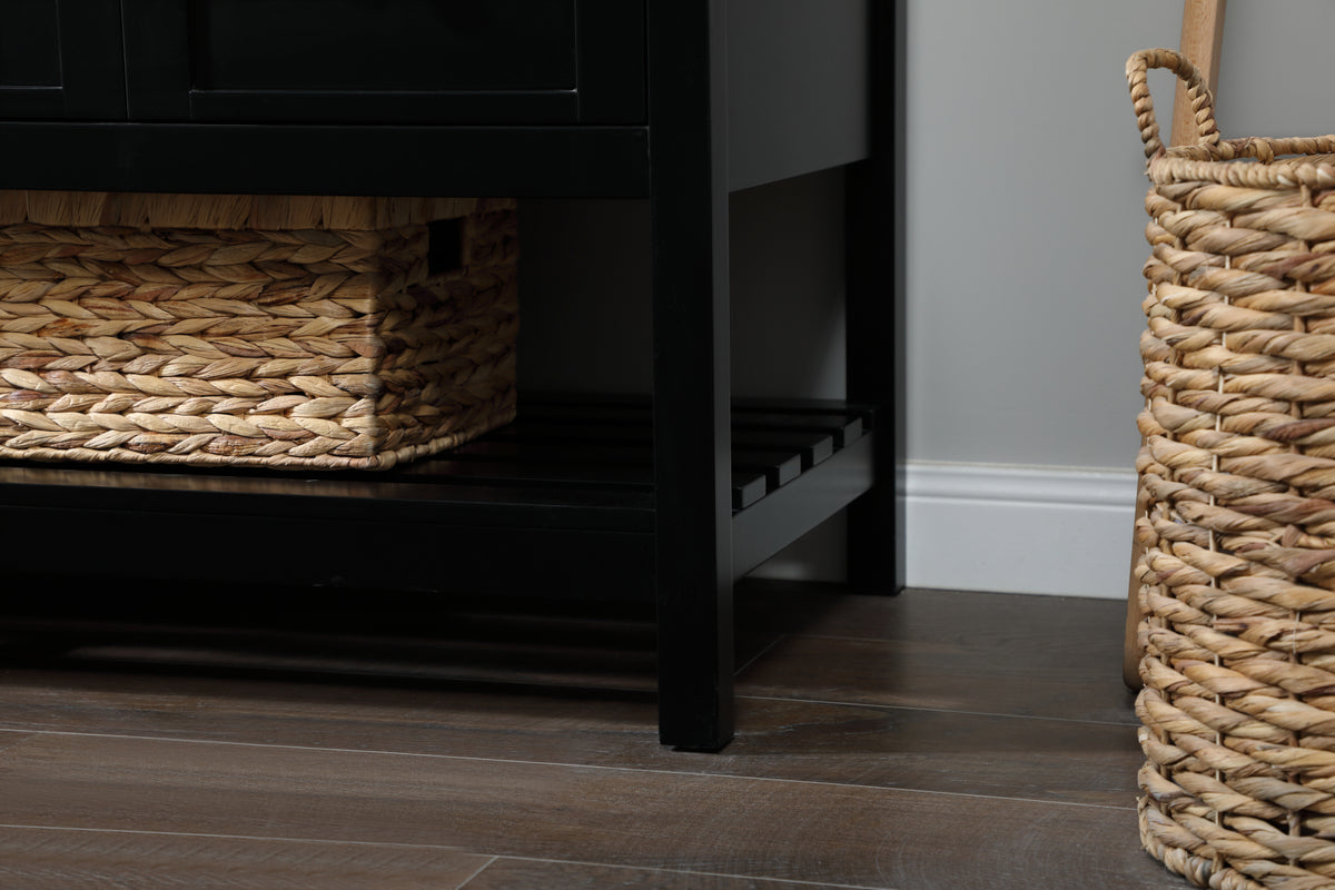 60 inch Single bathroom vanity in black