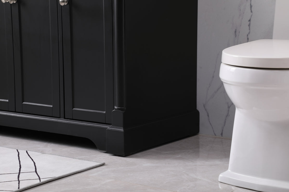 48 inch Single bathroom vanity set in black