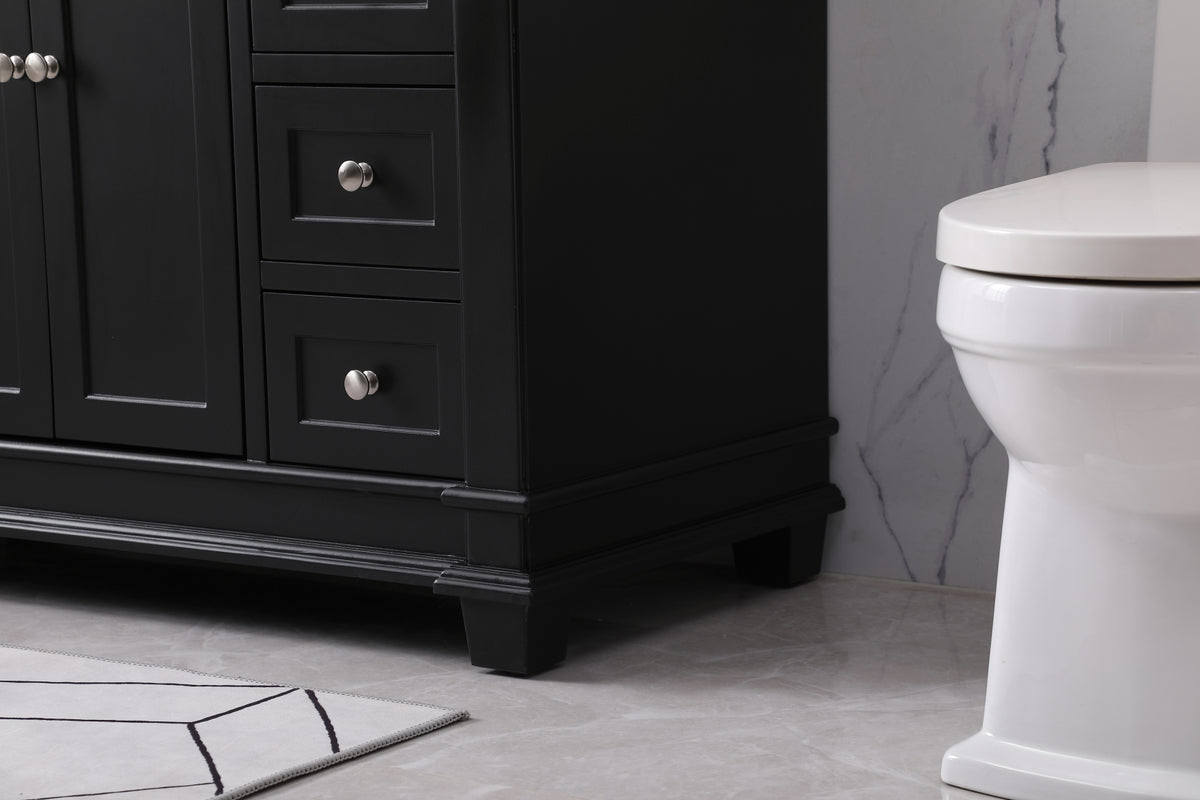 48 inch Single bathroom vanity set in black