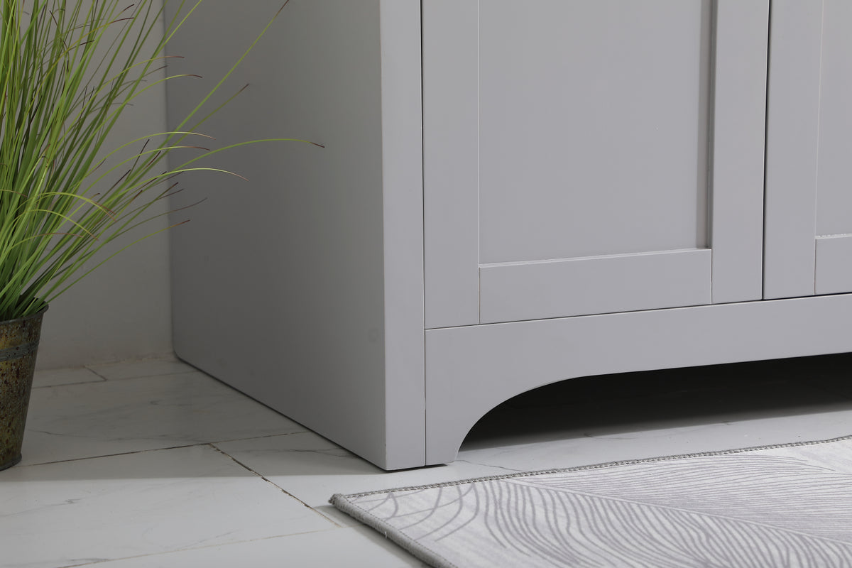 42 inch Single Bathroom Vanity in Grey with Backsplash