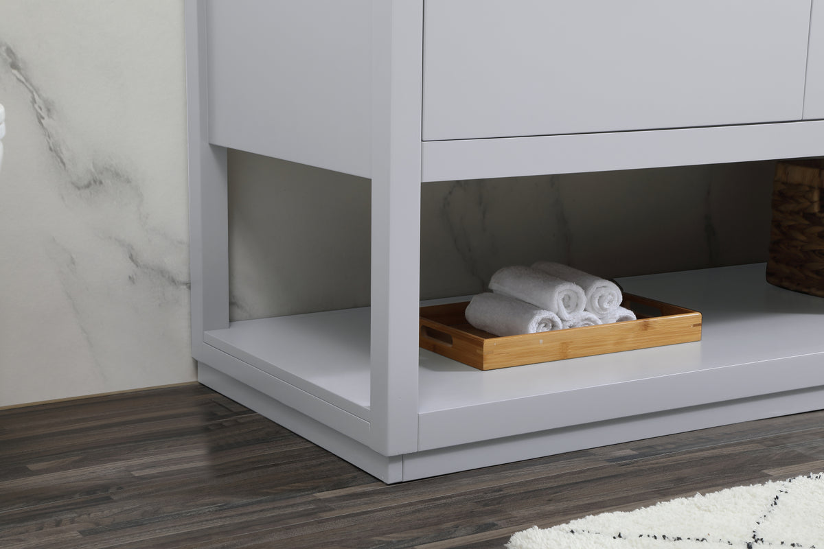 60 inch Single bathroom vanity in grey