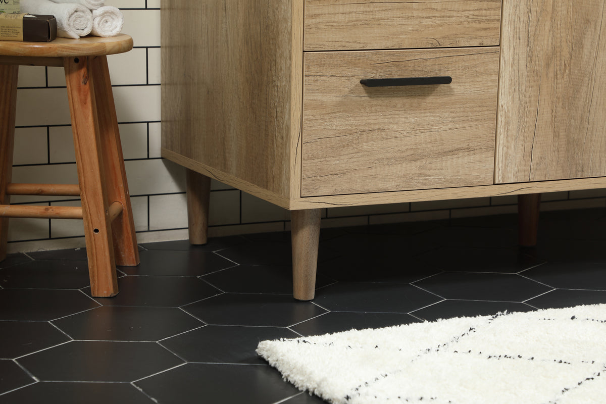 48 inch Single bathroom vanity in natural oak