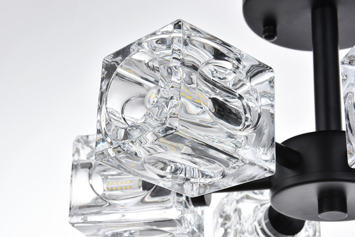 Lyra 14 inch Flush Mount in Black