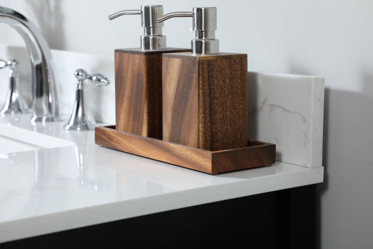 32 inch Single bathroom vanity in black with backsplash
