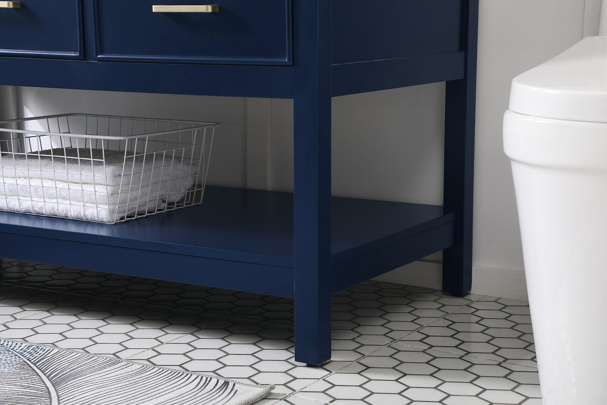 48 inch Single bathroom vanity in blue