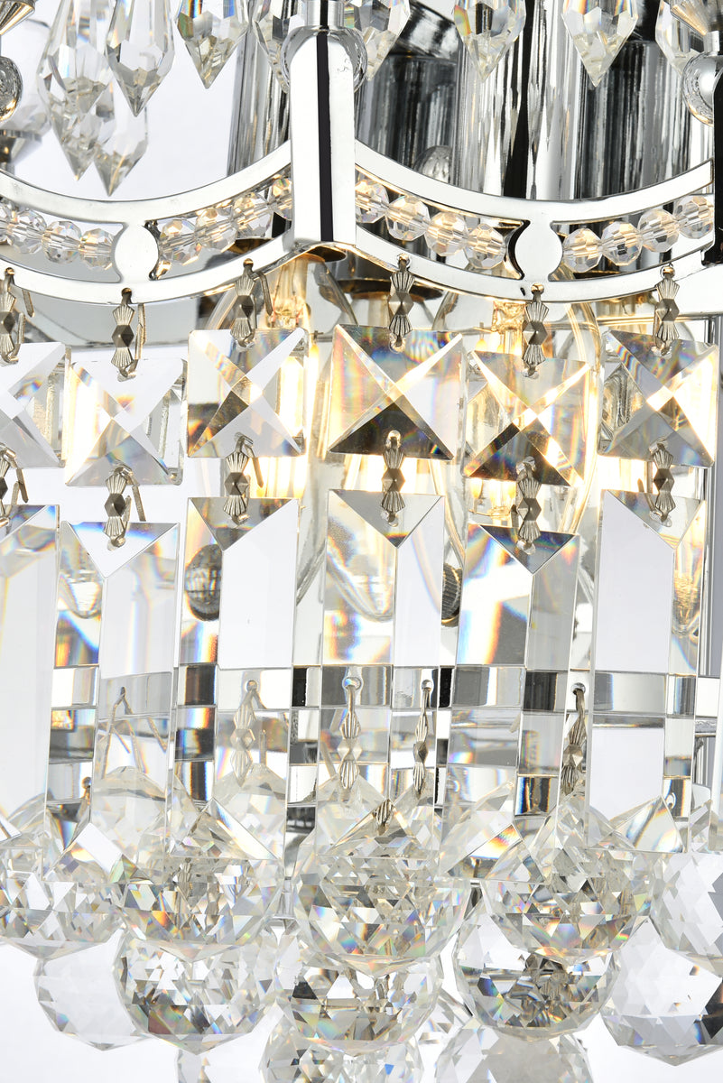 Corona 2 light Chrome Wall Sconce Clear Royal Cut Crystal