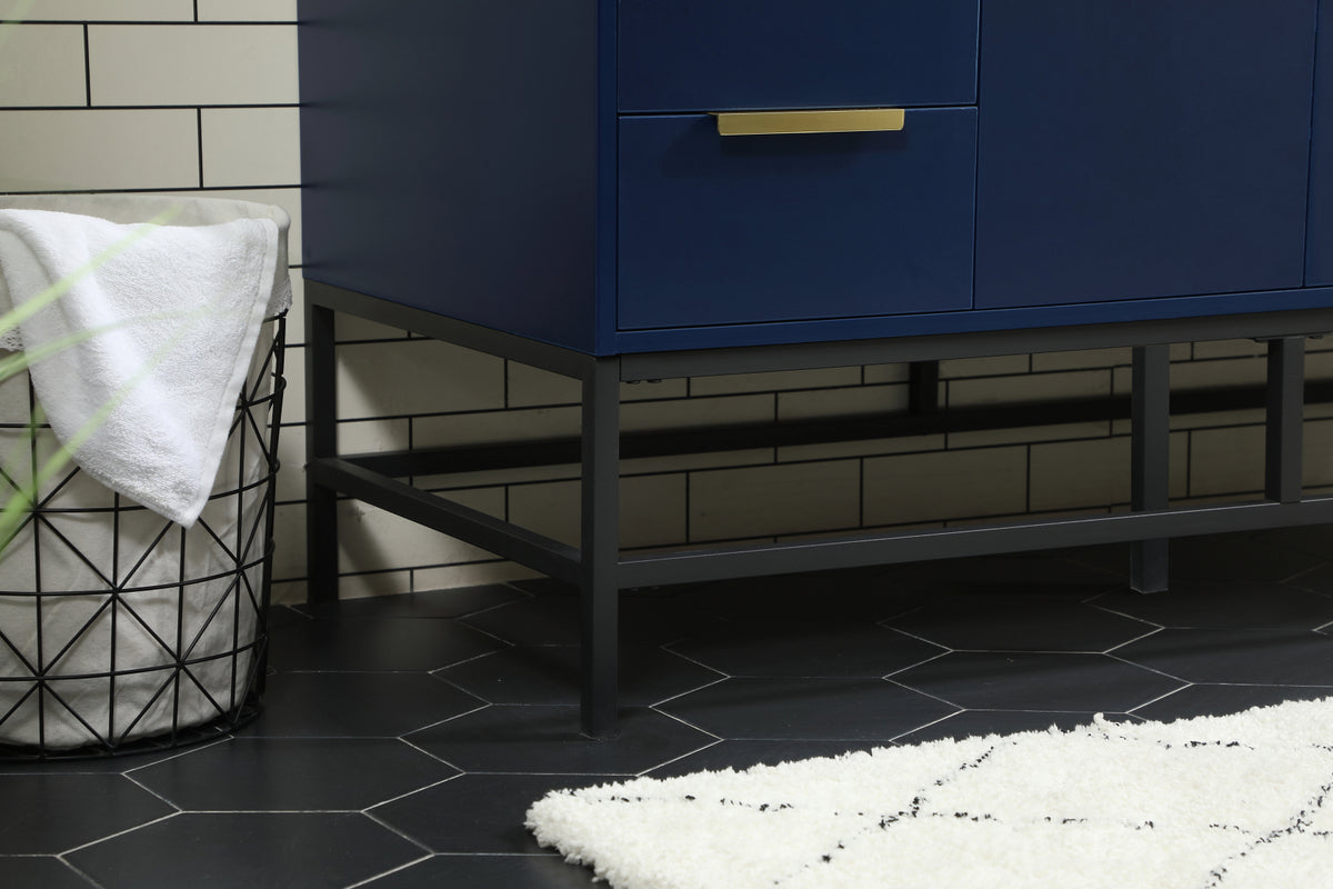 48 inch Single bathroom vanity in blue