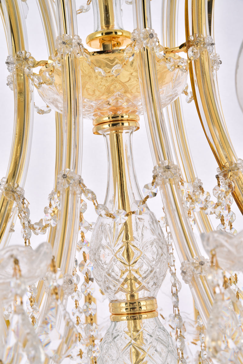 Maria Theresa 36 light Gold Chandelier Clear Royal Cut Crystal