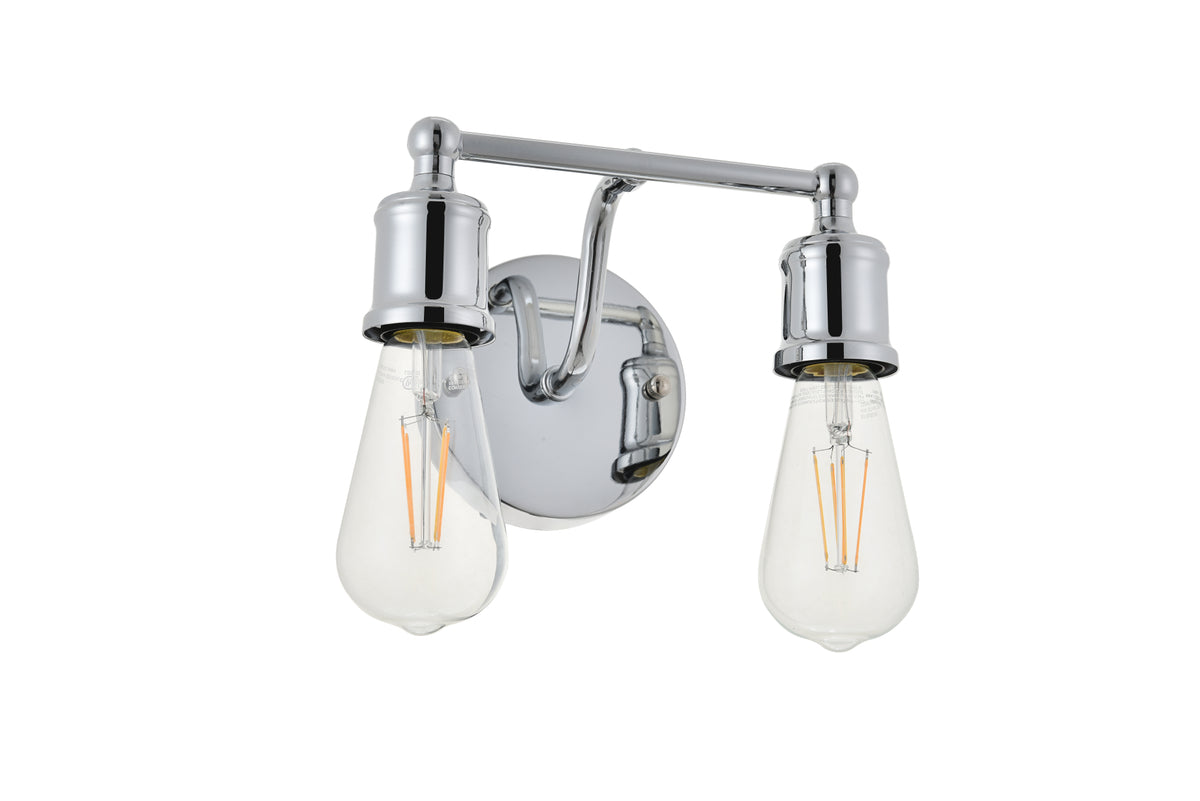 Serif 2 light chrome Wall Sconce
