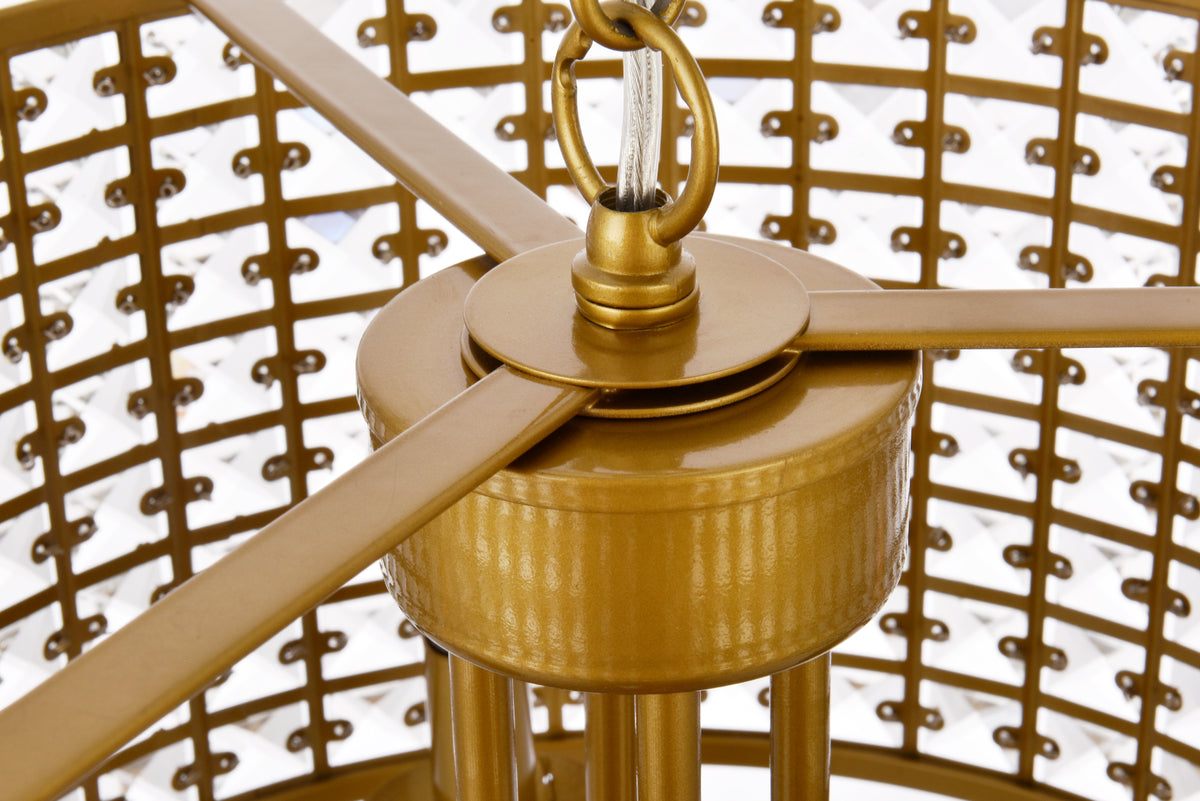 Elise 14 inch pendant in brass