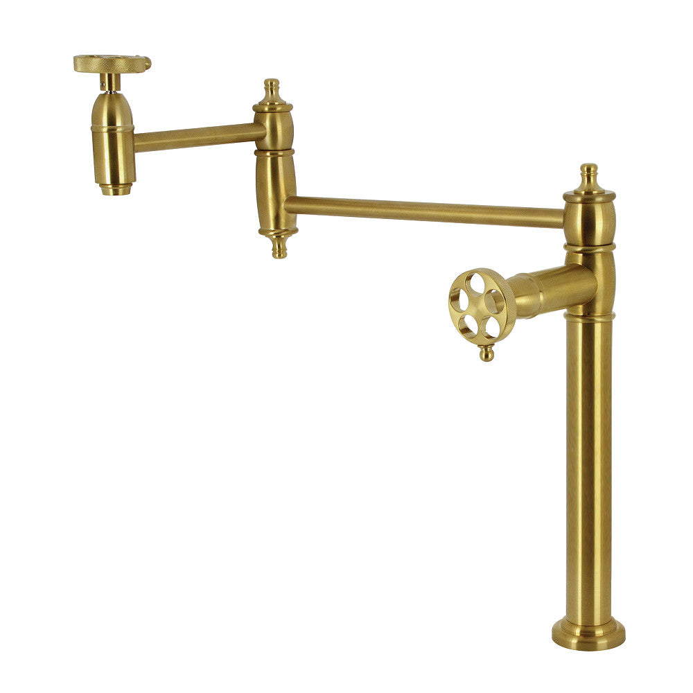 Wendell Pot Filler Faucet in Brushed Brass