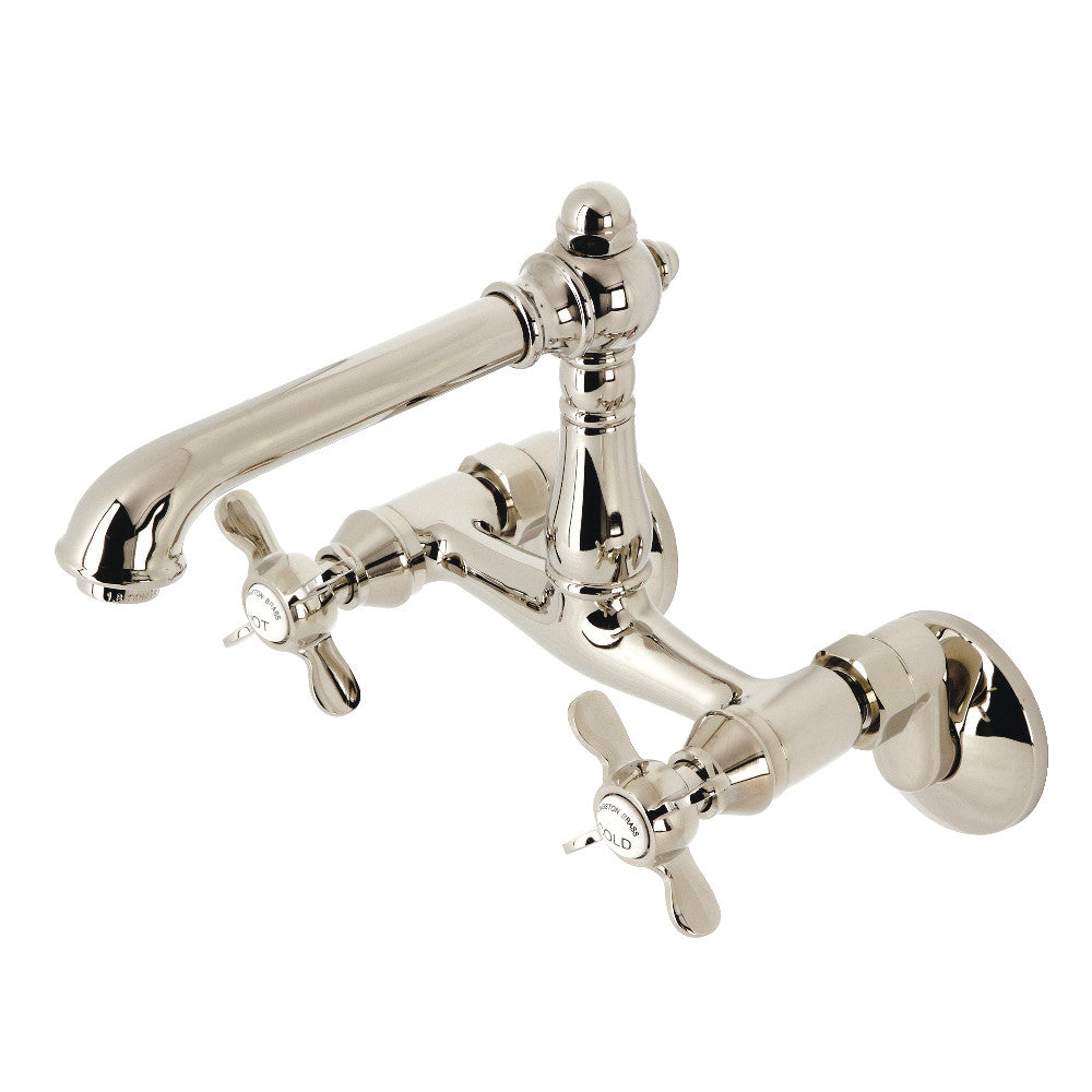 Essex Wall Mount Kitchen Faucet in Polished Nickel
