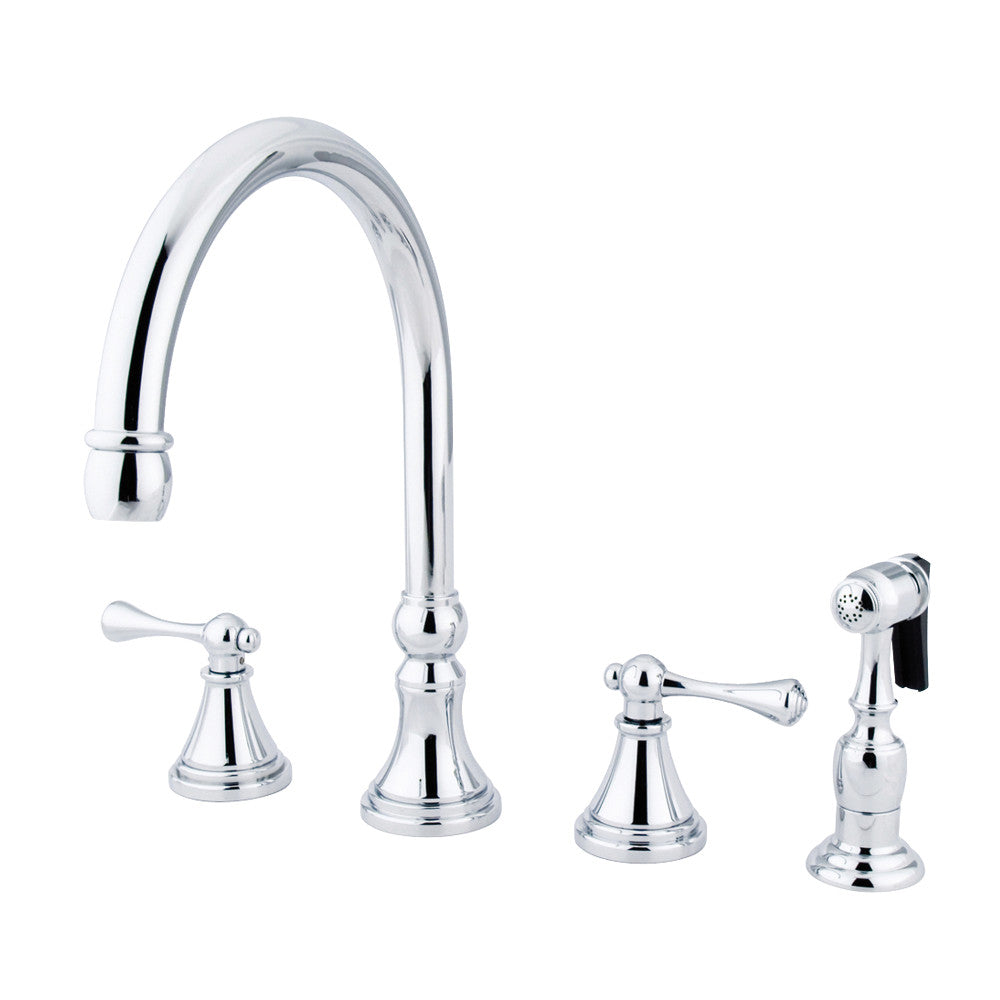 Governor Widespread Kitchen Faucet in Polished Chrome