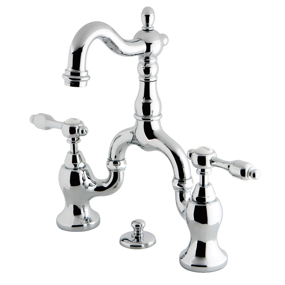 Tudor Bridge Bathroom Faucet in Polished Chrome
