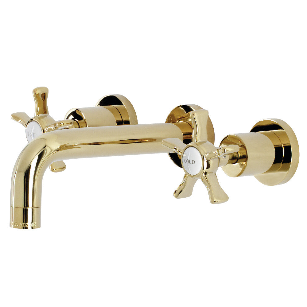 Hamilton Wall-Mount Bathroom Faucet in Polished Brass