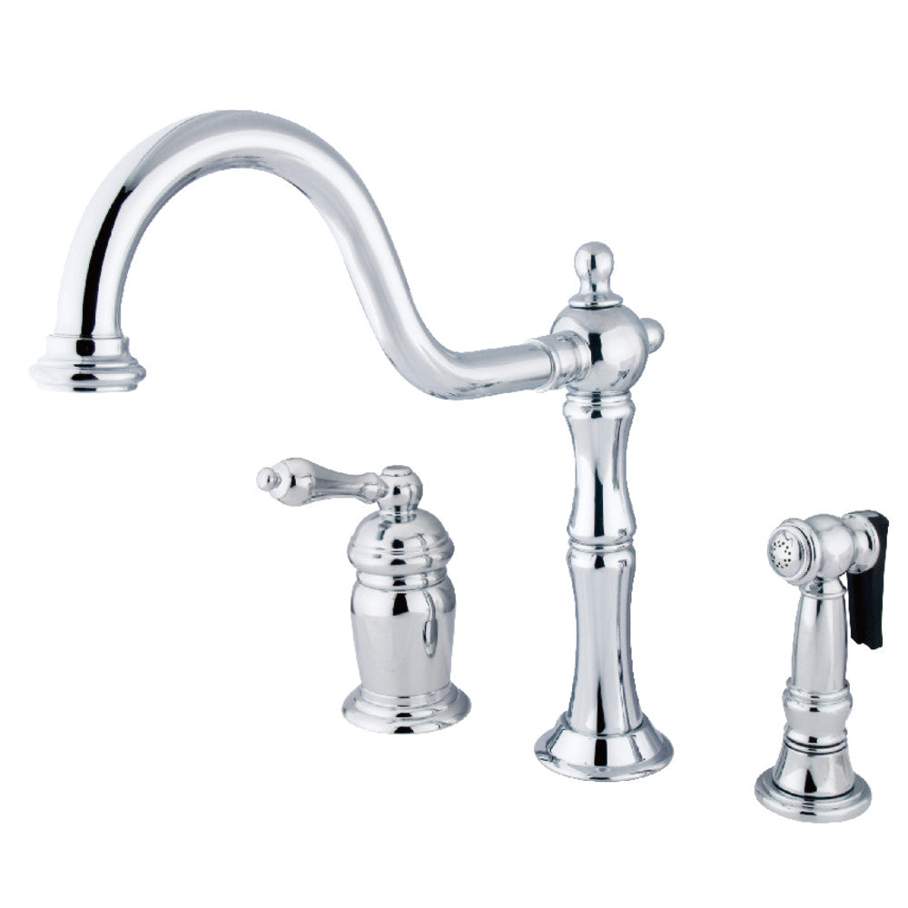 Heritage Widespread Kitchen Faucet in Polished Chrome