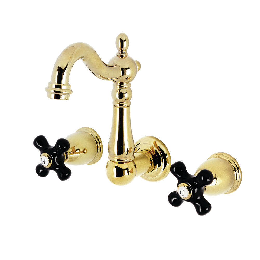 Duchess Wall-Mount Bathroom Faucet in Polished Brass
