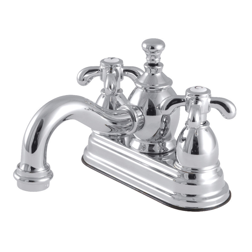 French Country 4 Inch Centerset Bathroom Faucet in Polished Chrome