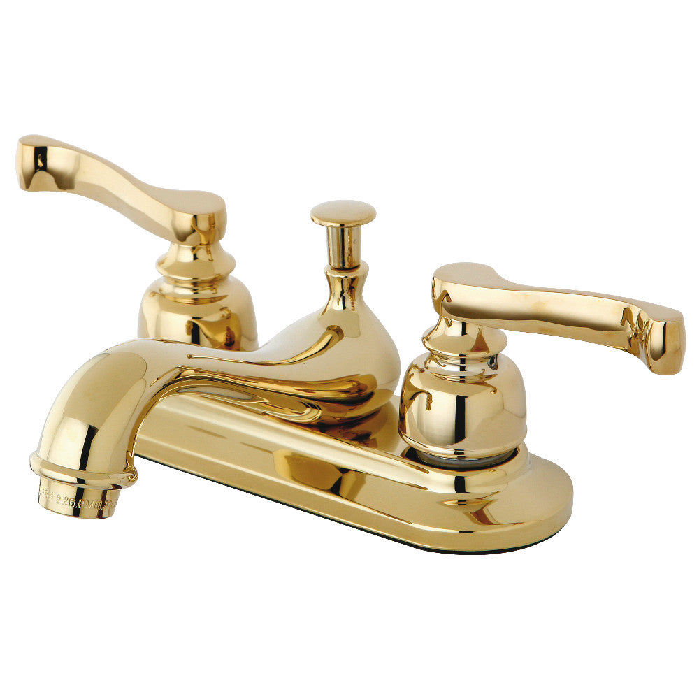Royale 4 Inch Centerset Bathroom Faucet in Polished Brass