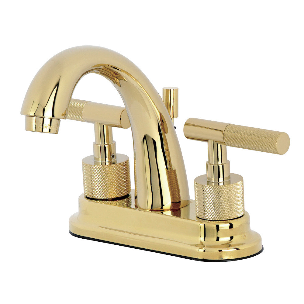 Convergent 4 Inch Centerset Bathroom Faucet in Polished Brass