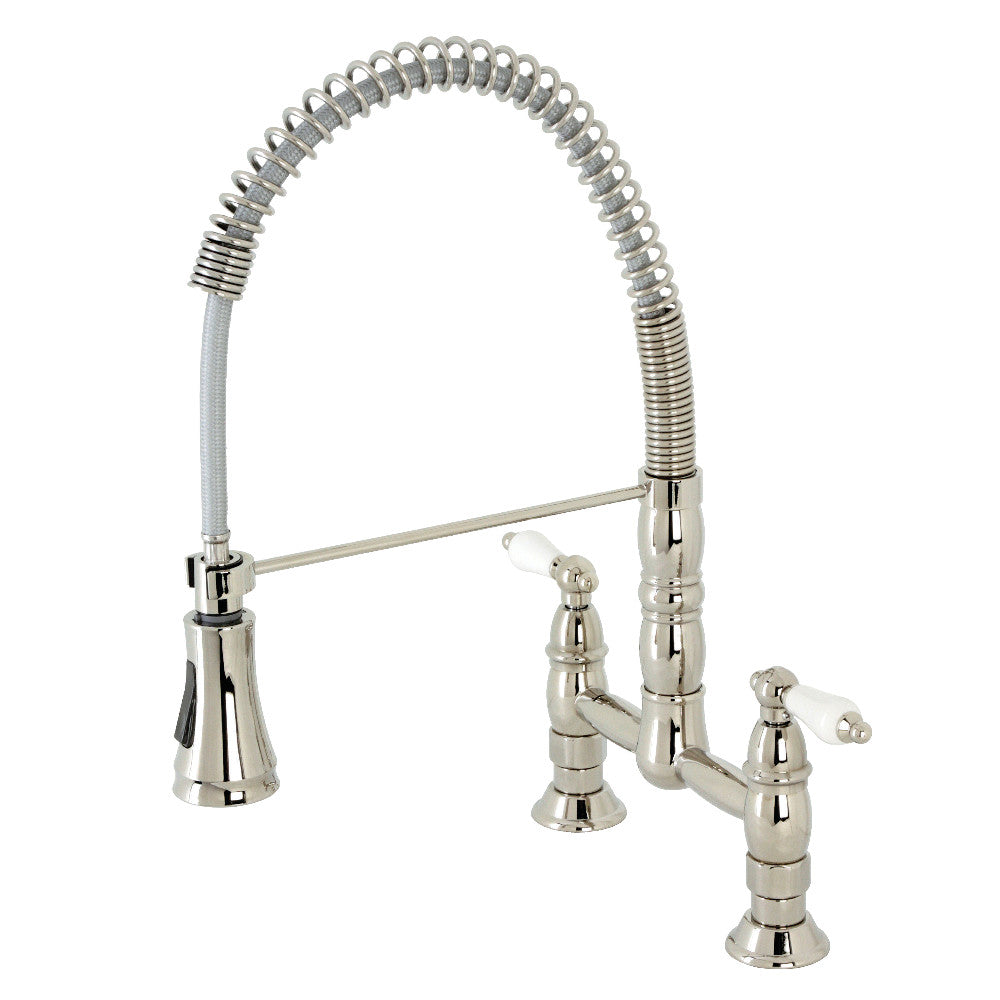 Heritage Pre-Rinse Kitchen Faucet in Polished Nickel