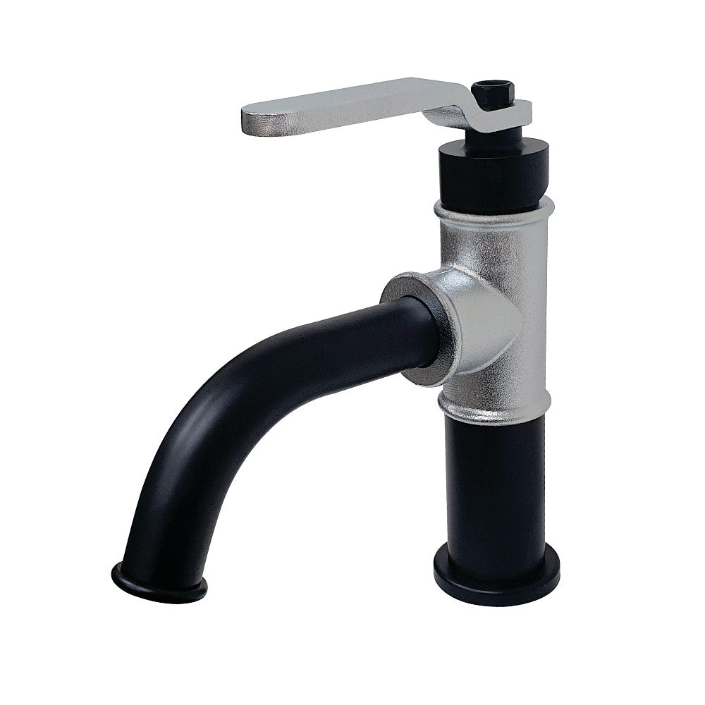 Whitaker Single-Hole Bathroom Faucet in Matte Black/Polished Chrome