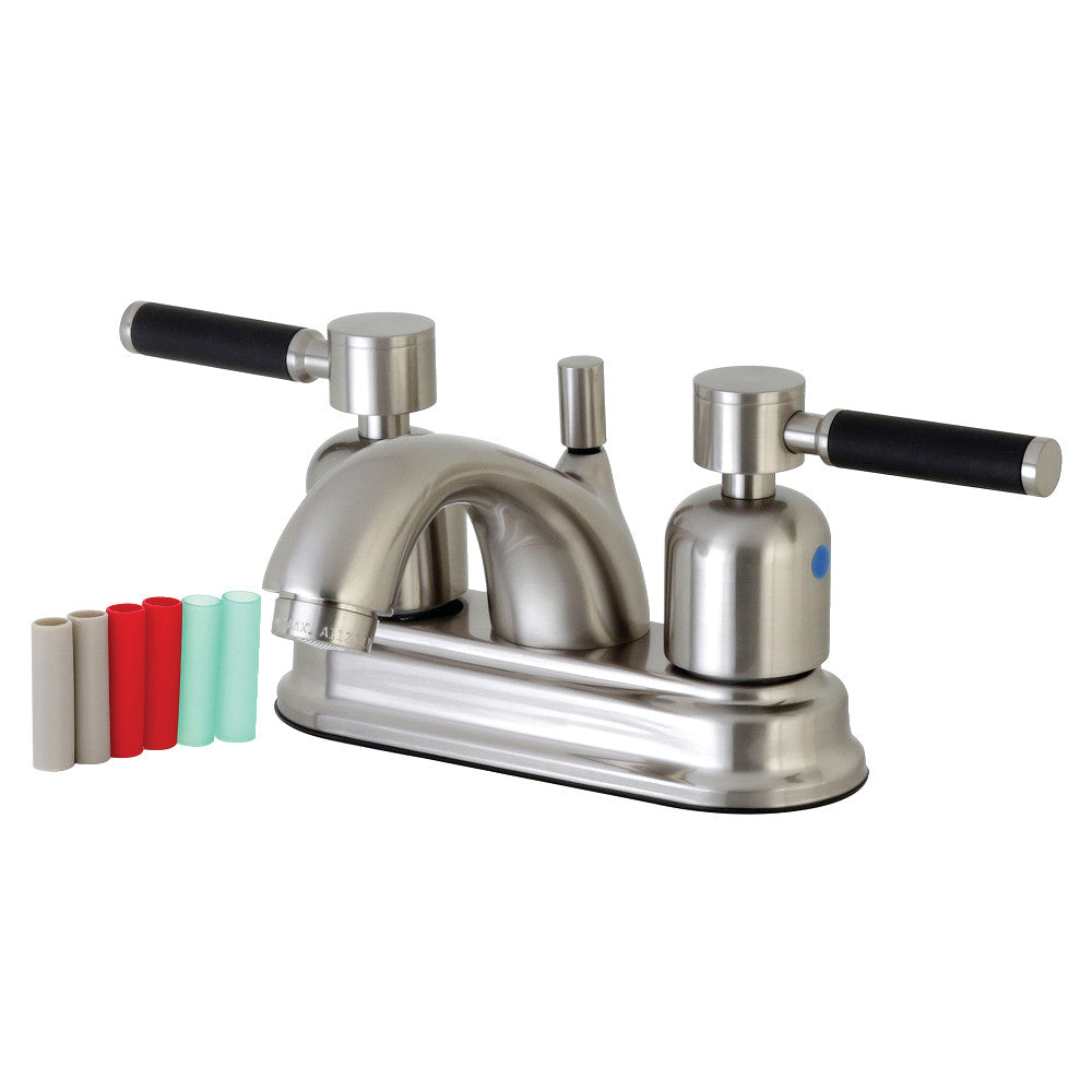 Kaiser 4 Inch Centerset Bathroom Faucet in Brushed Nickel