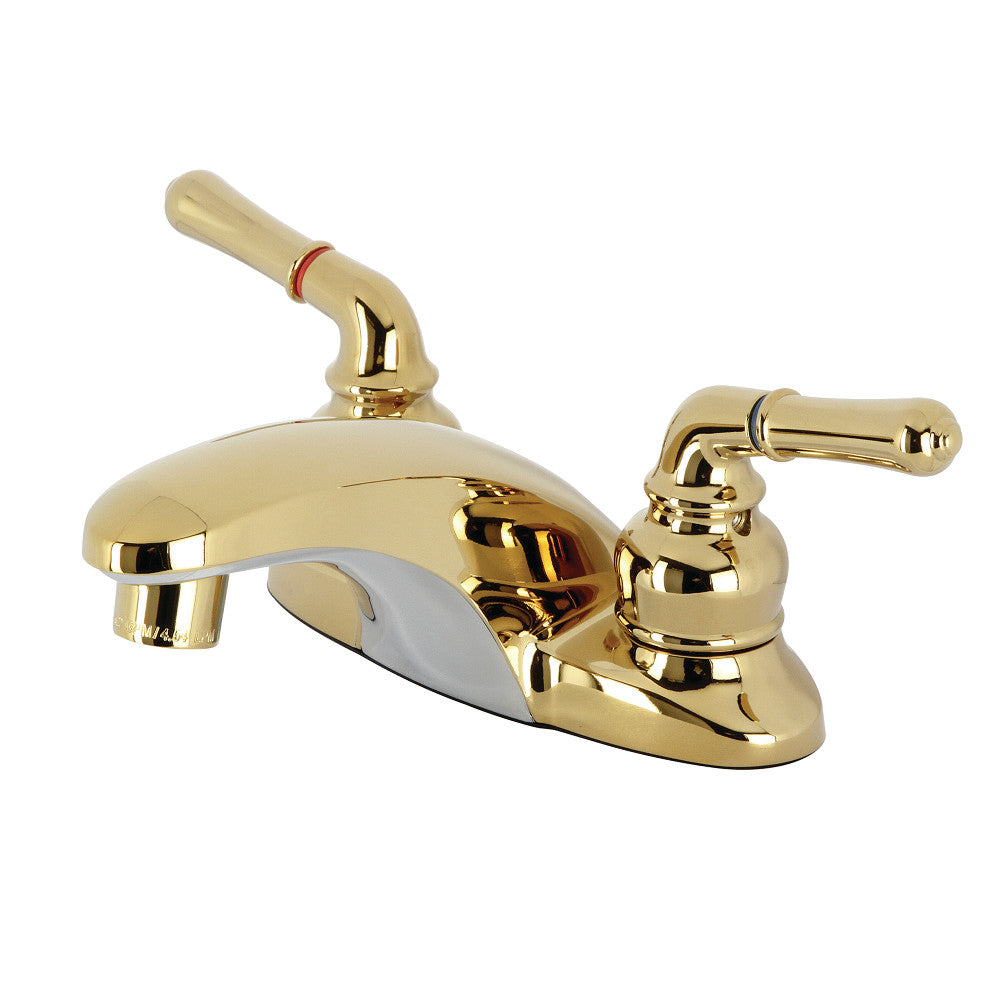Magellan 4 Inch Centerset Bathroom Faucet in Polished Brass