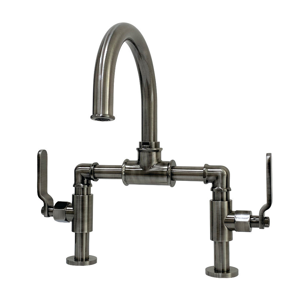 Whitaker Bridge Bathroom Faucet in Black Stainless