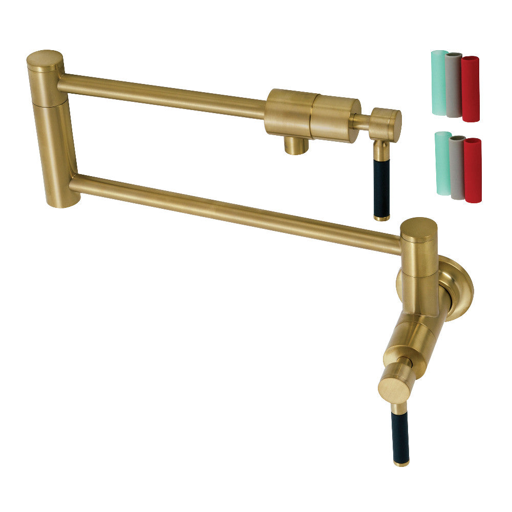 Kaiser Pot Filler Faucet in Brushed Brass