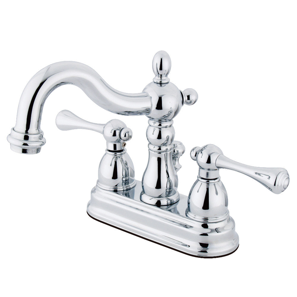 Heritage 4 Inch Centerset Bathroom Faucet in Polished Chrome
