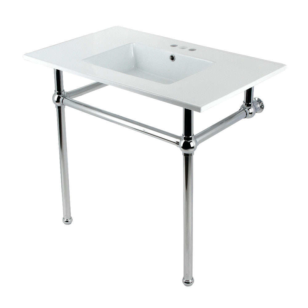 Templeton 37.38 Inch Console Sink in White