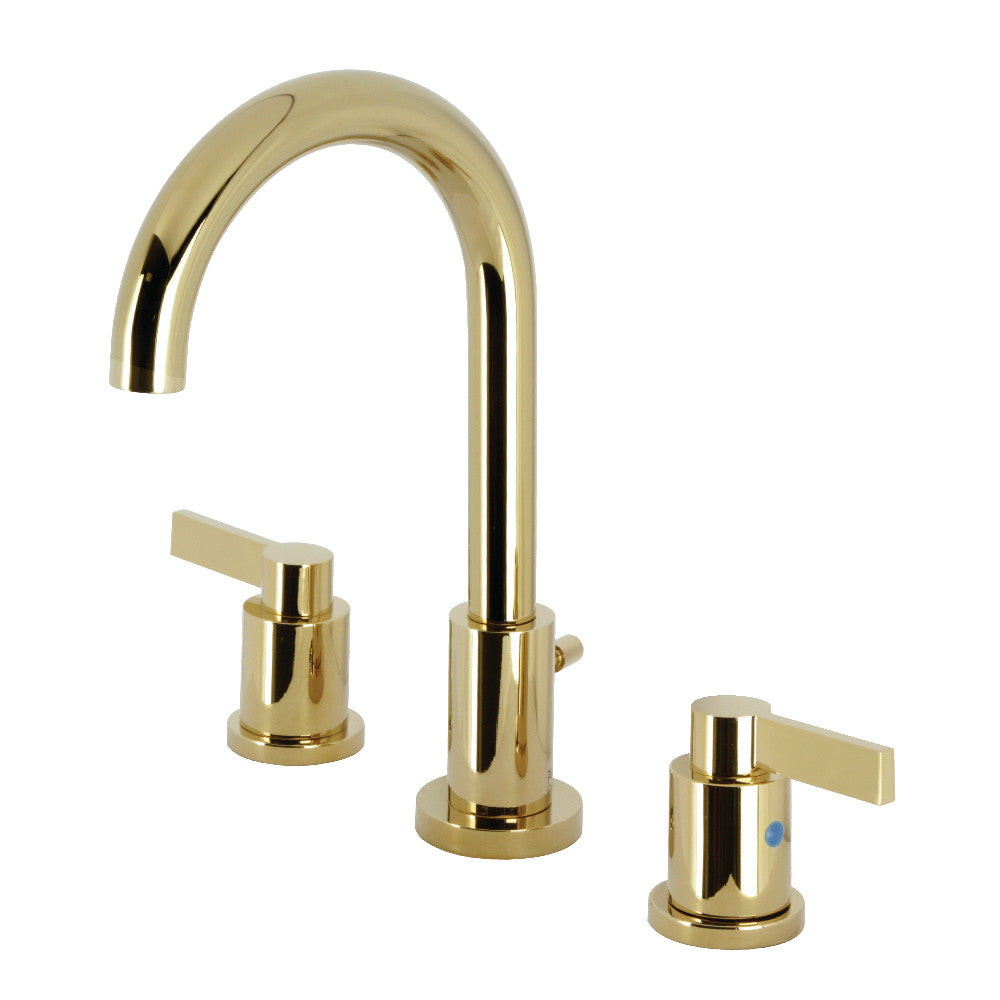 NuvoFusion Widespread Bathroom Faucet in Polished Brass
