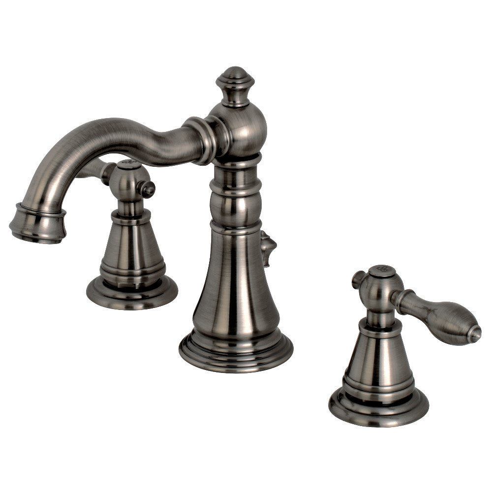 English Classic Widespread Bathroom Faucet in Black Stainless